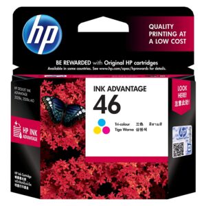 46 no cartridge HP coloured
