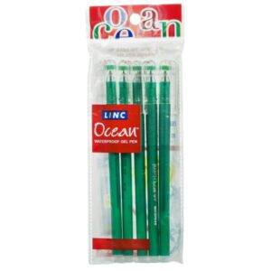 Linc Ocean Gel Pen Green (Pack of 5)